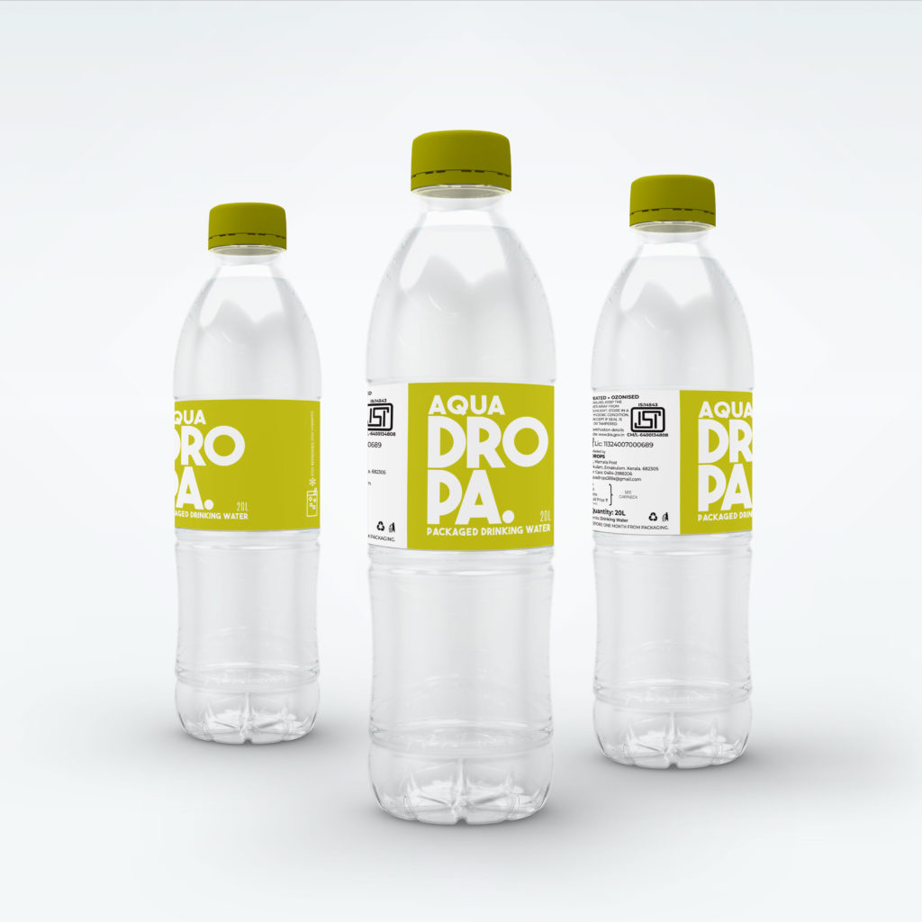 Package design branding for package drinking water brand, Ernakulam.