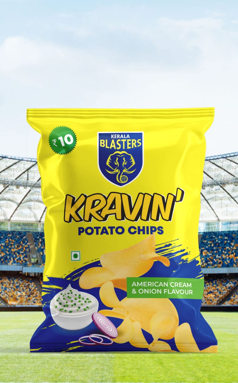 Design Double Play: Kochi Blasters FC Potato Chip & Goli Soda Packaging